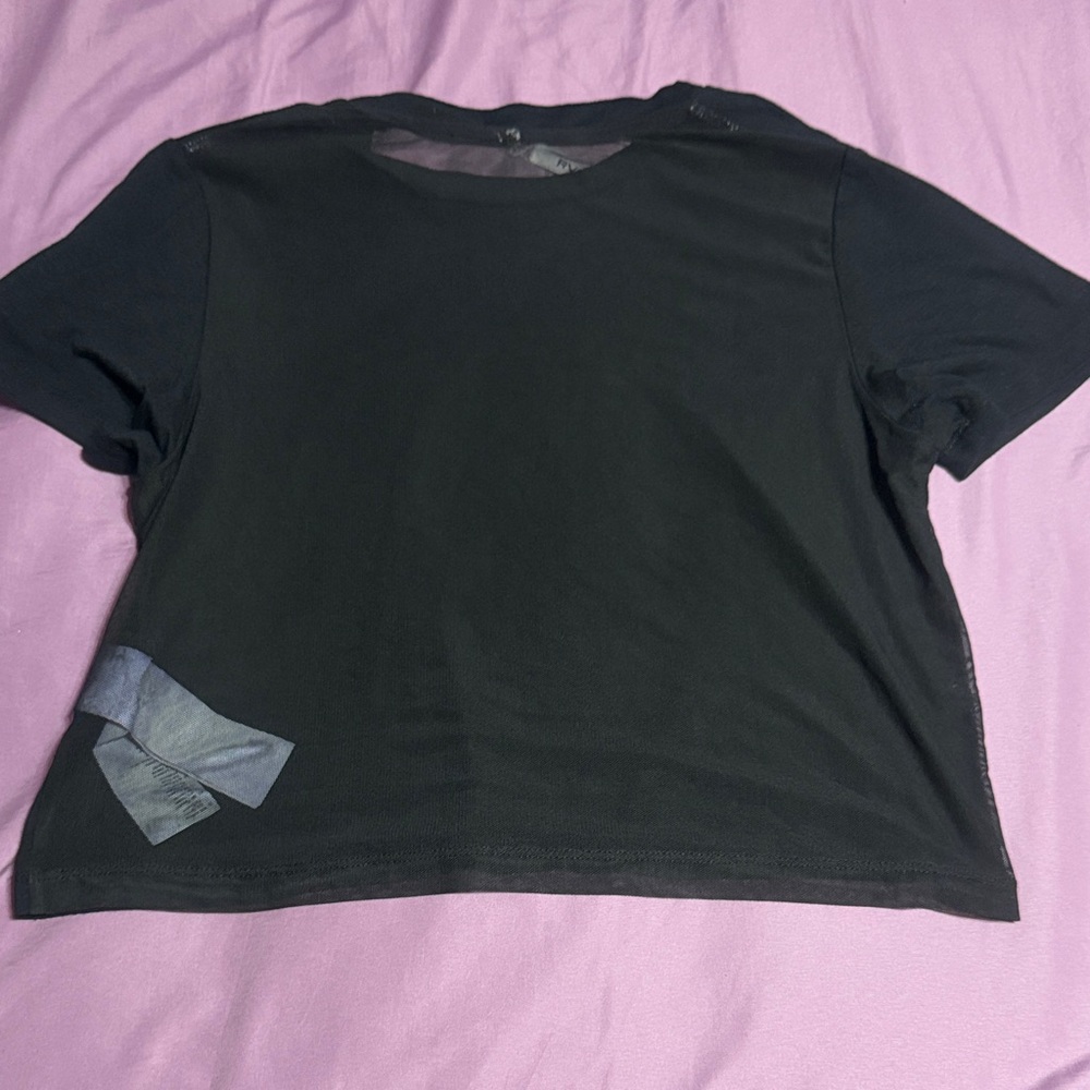 RVCA Black Graphic Crop Top - Picture 2 of 2